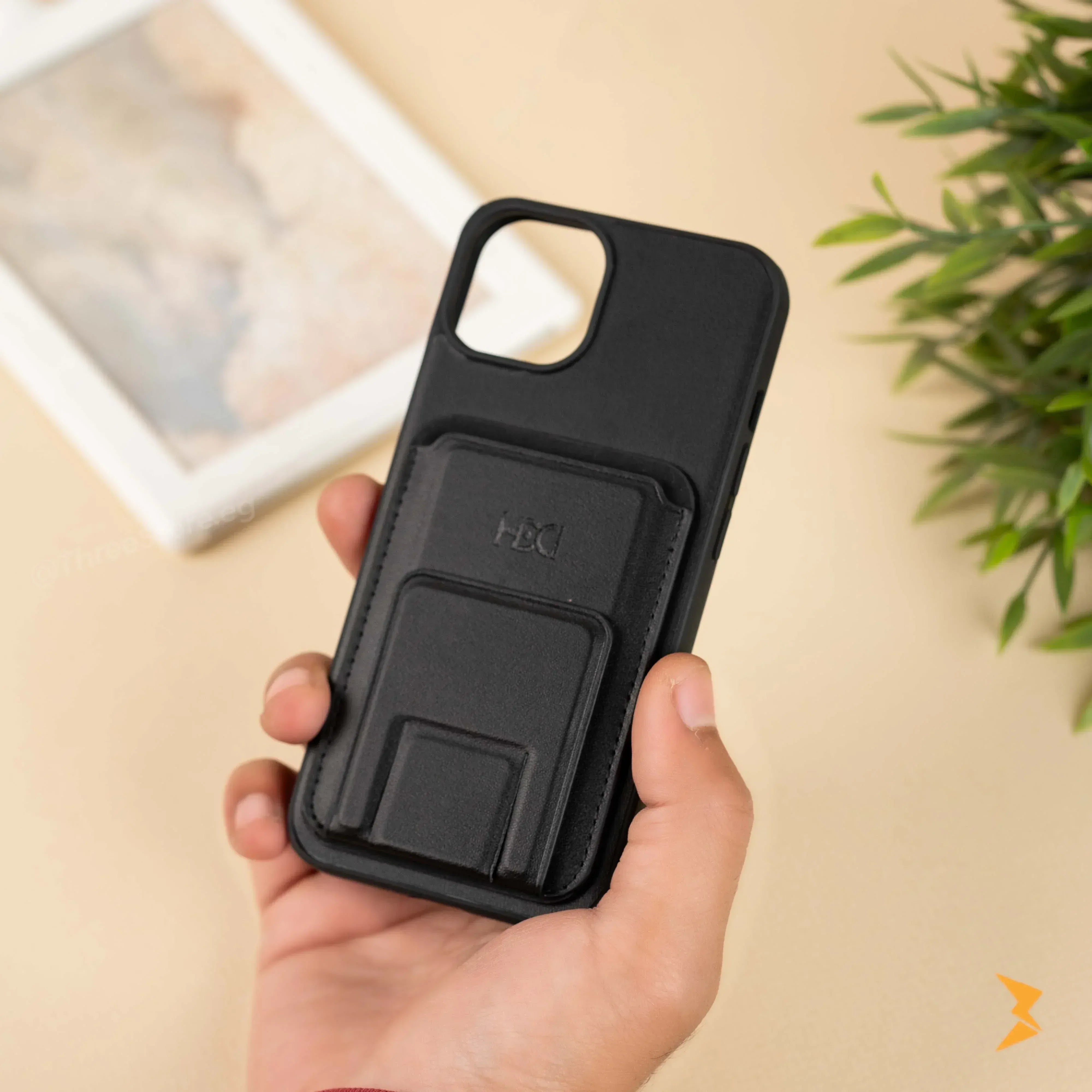 HDD Magnetic Stand Card Leather Case iPhone 13 - Three