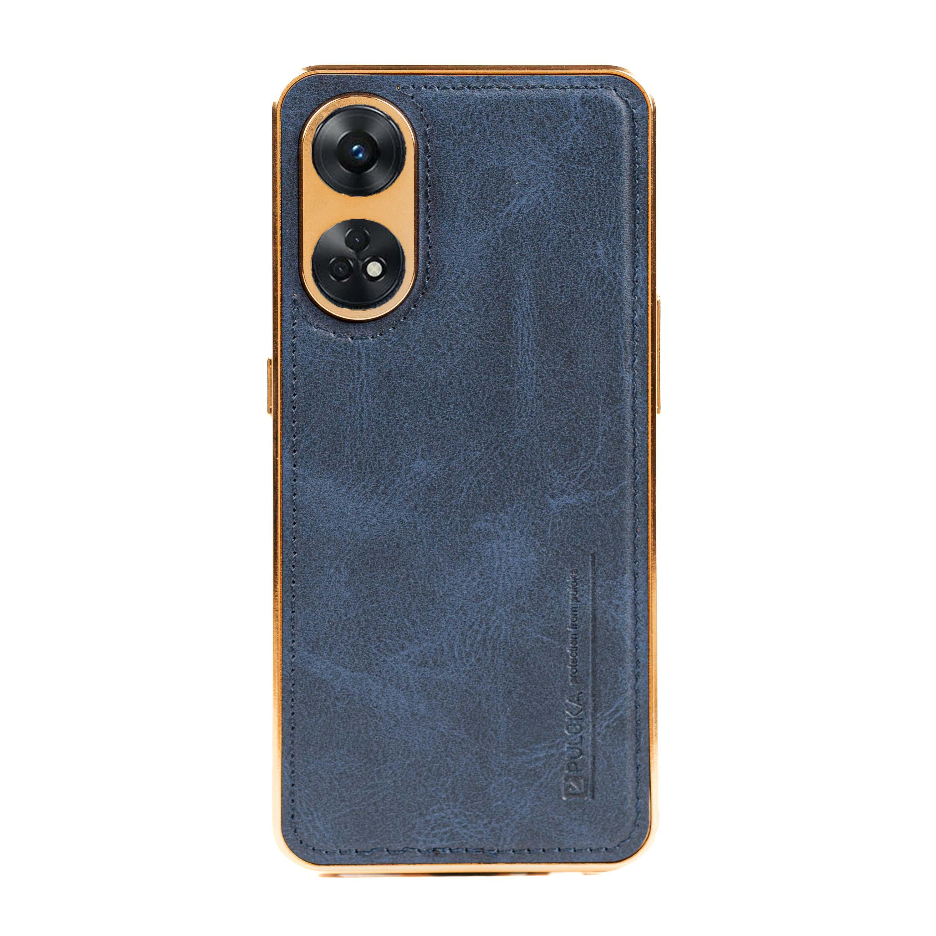 Gold Frame Leather Case Oppo A98 5G - Three