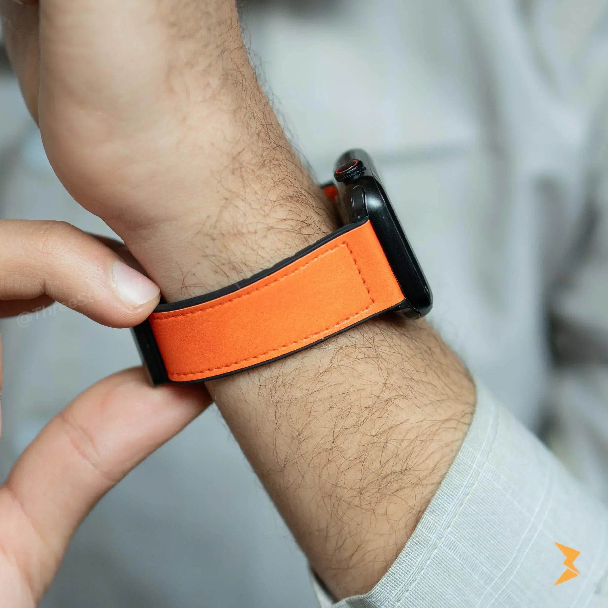 Mag Ease Leather Watch Band For Apple Watch - Three