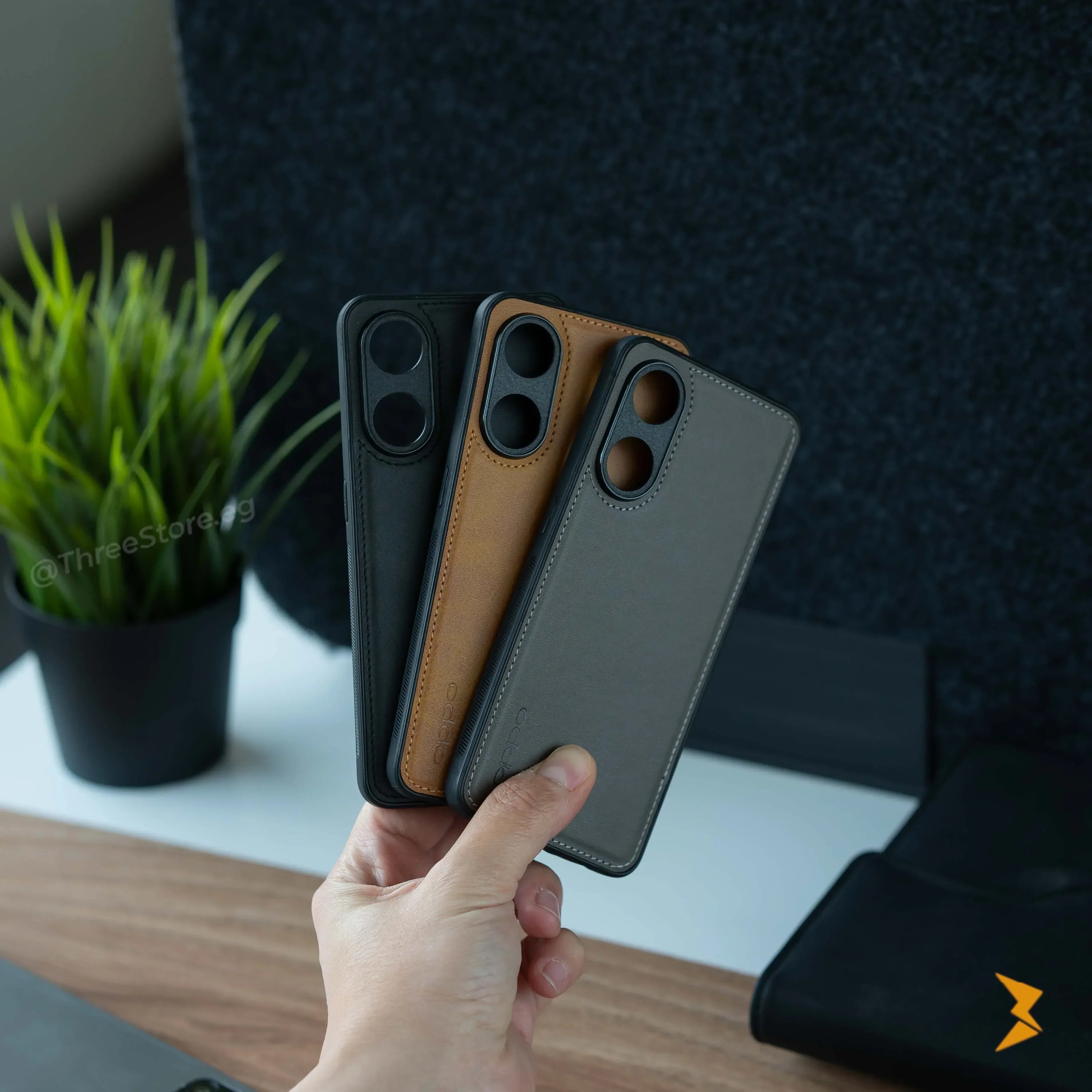 Cradle Leather Case Oppo A57 - Three