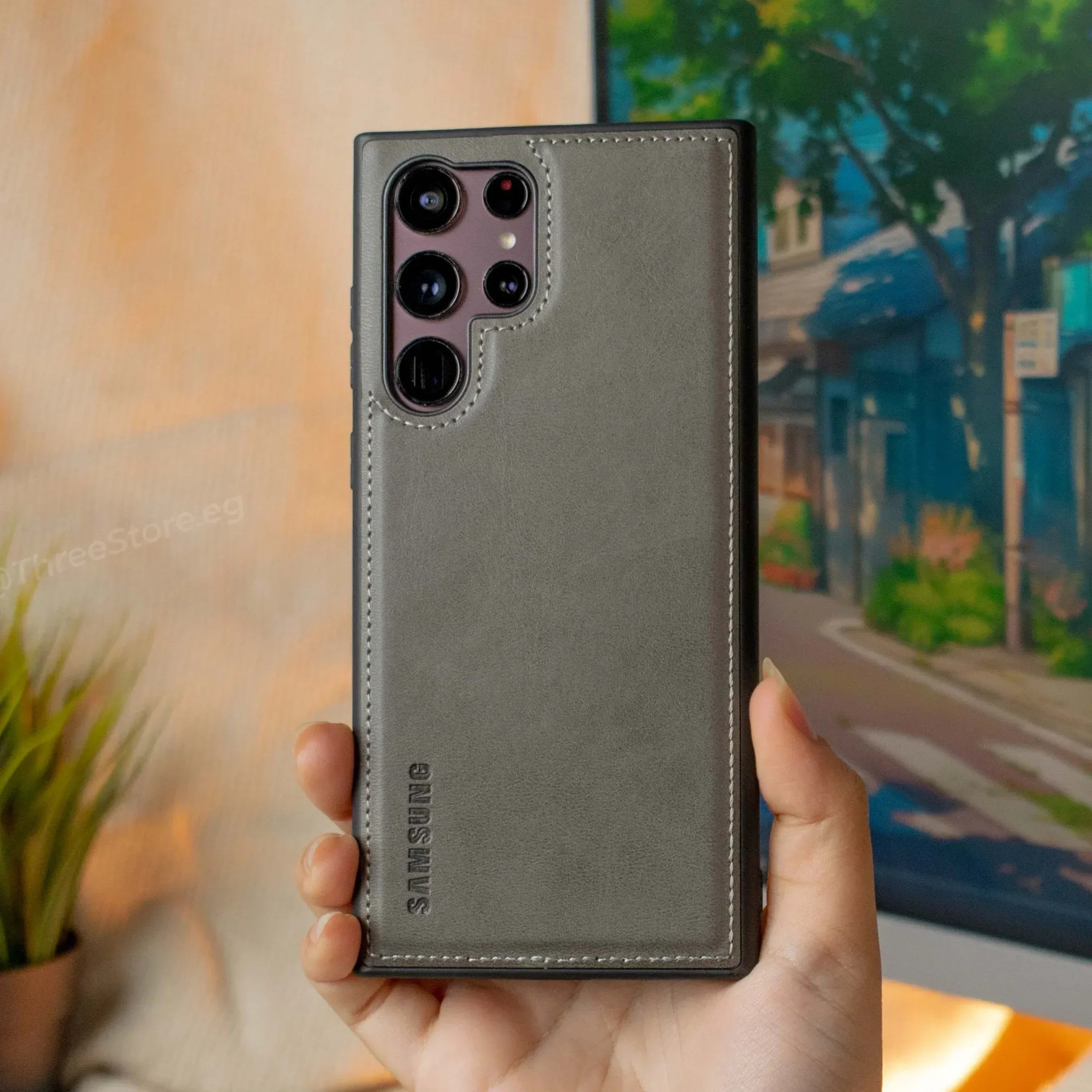 Cradle Leather Case Samsung S24 Ultra - Three