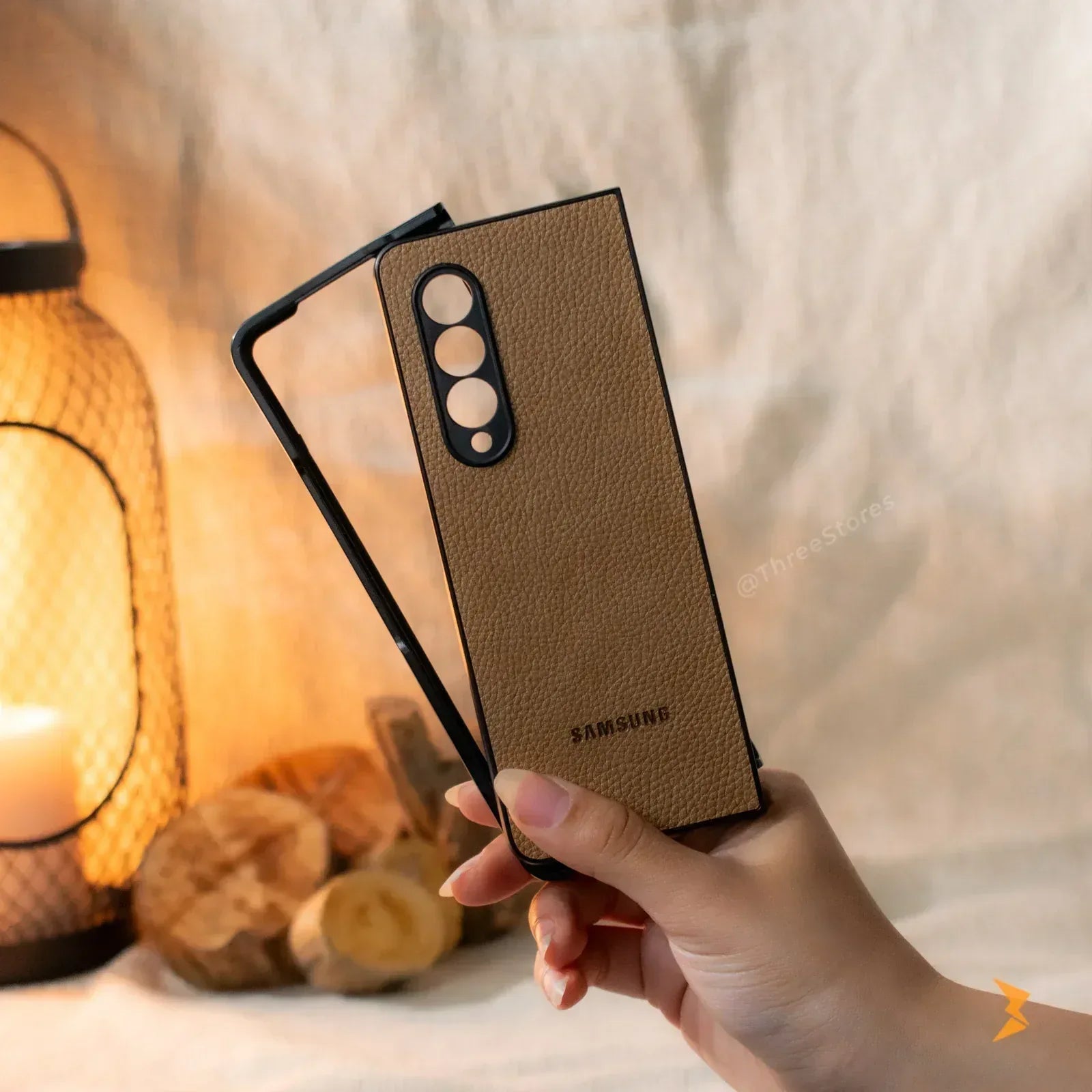 Basic Leather Case Samsung Z Fold 3 - Three