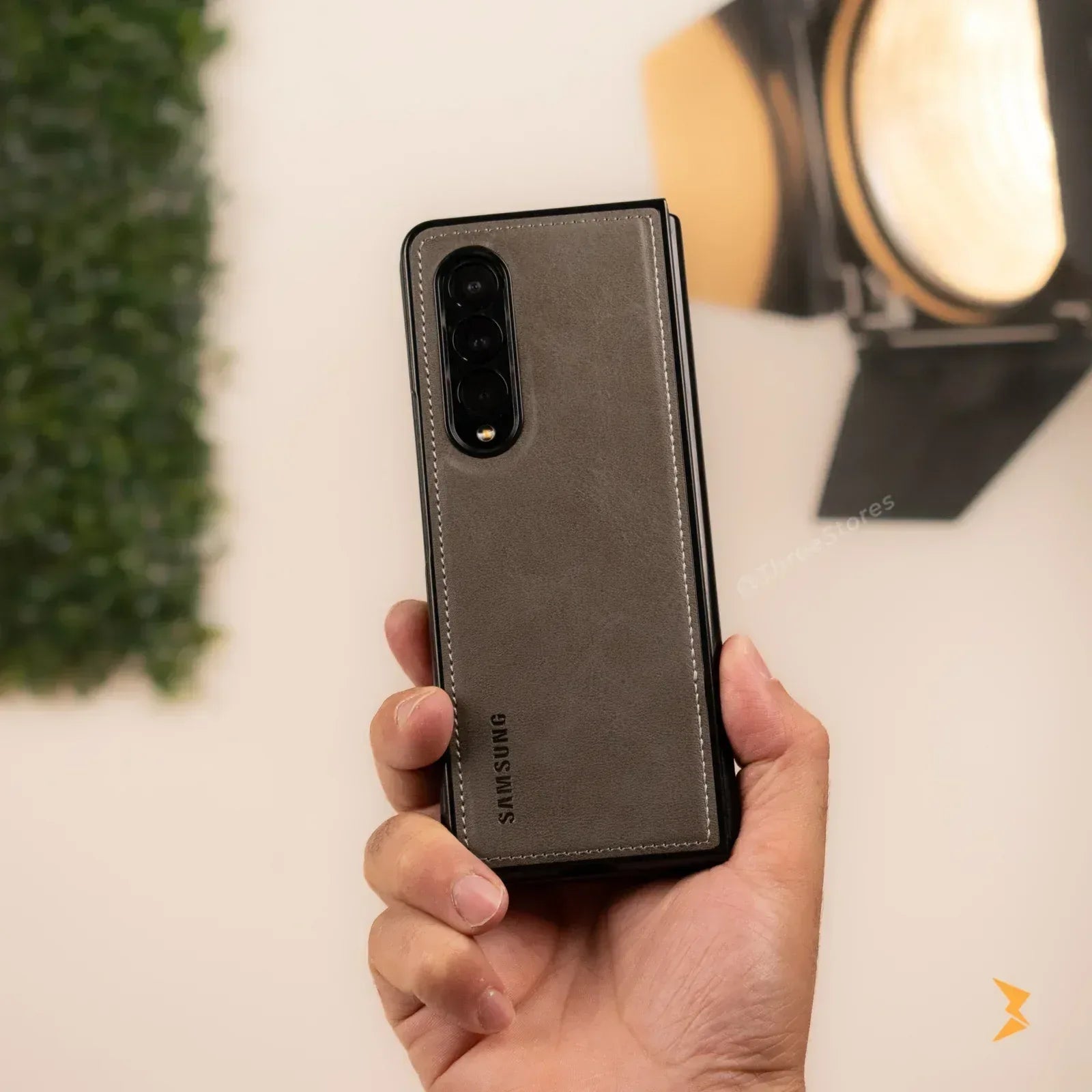 Cradle Leather Case Samsung Z Fold 3 - Three