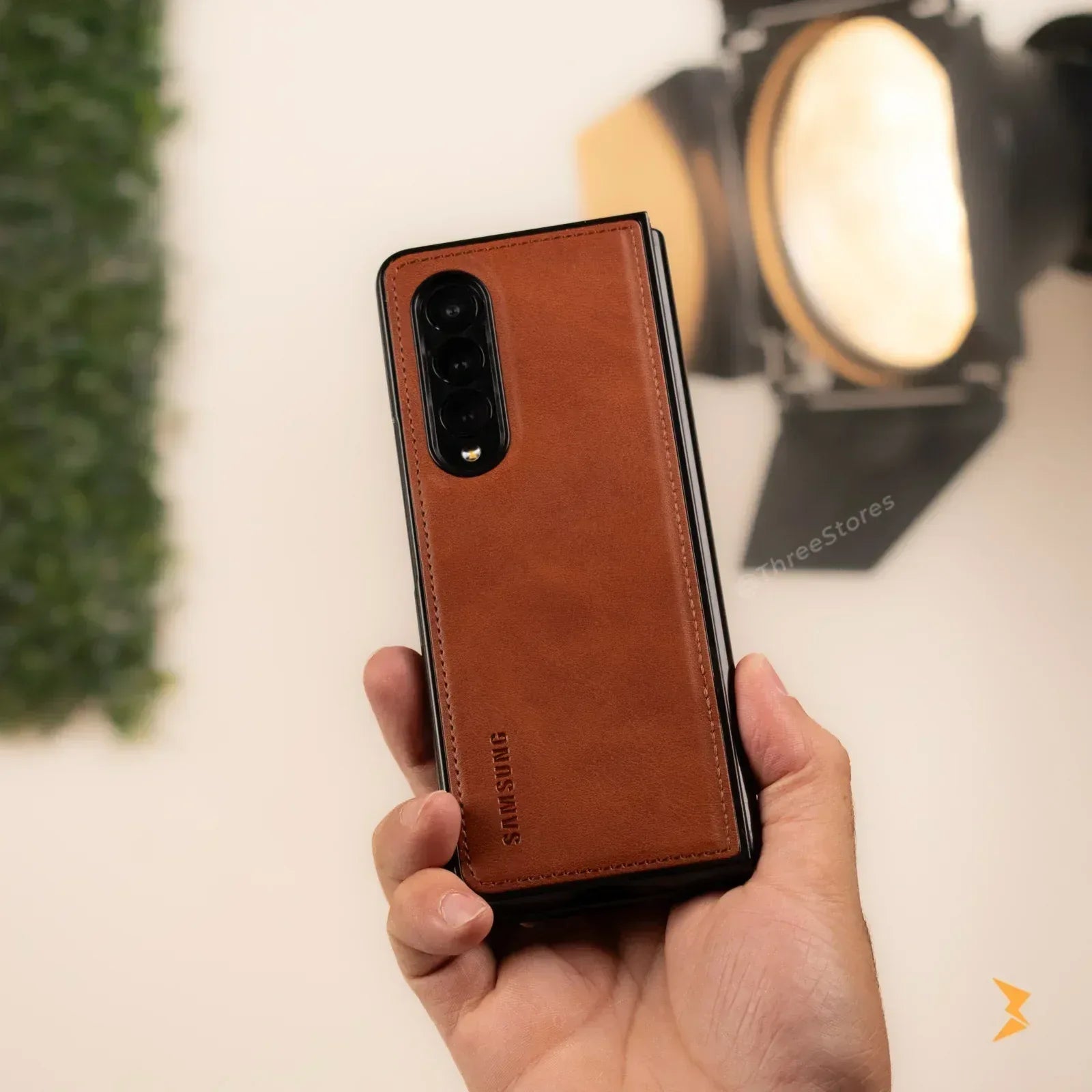 Cradle Leather Case Samsung Z Fold 5 - Three