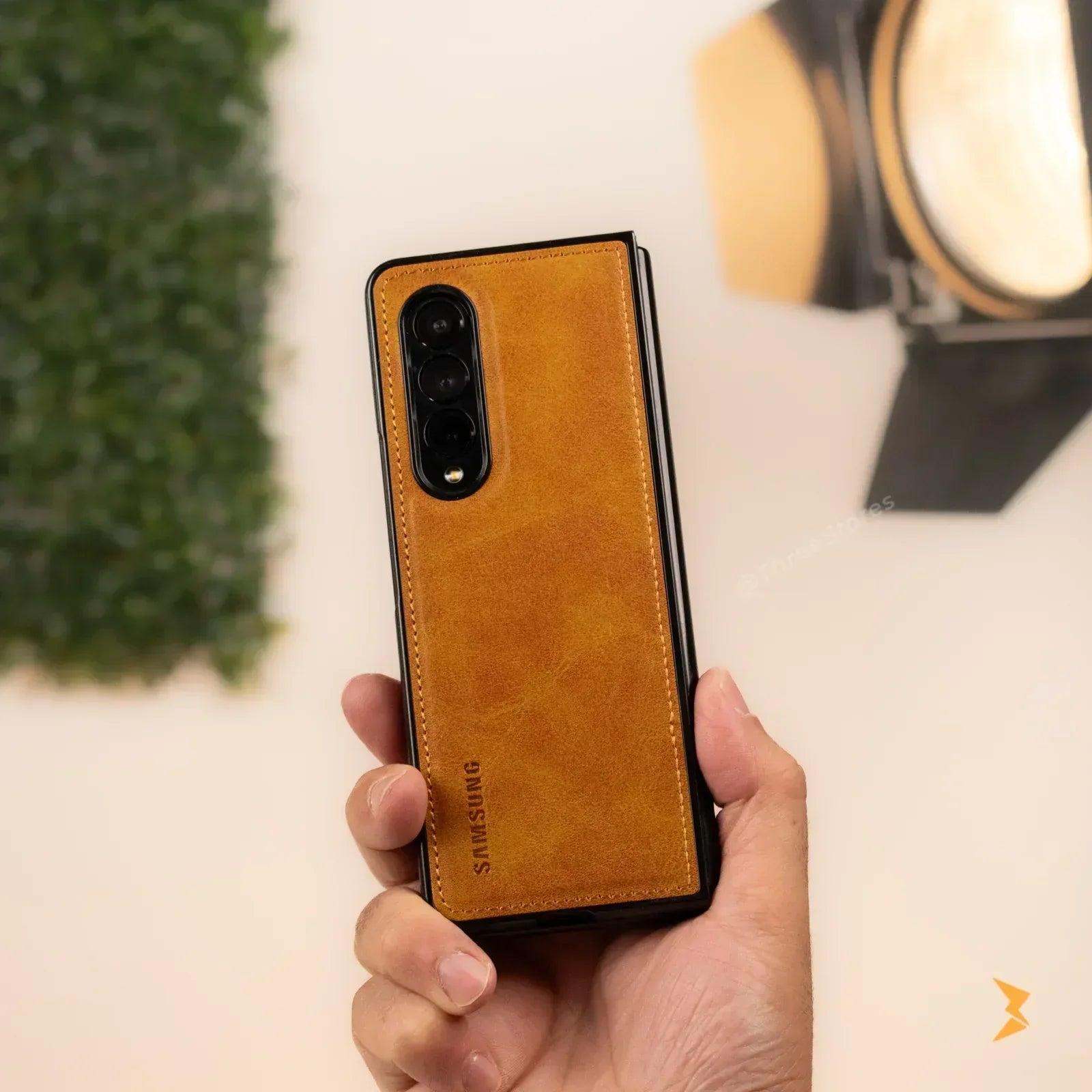 Cradle Leather Case Samsung Z Fold 3 - Three