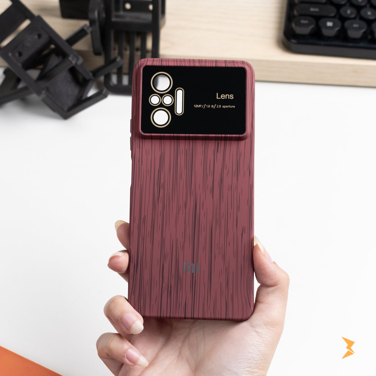 Wooden Silicone Case Redmi Note 10 Pro