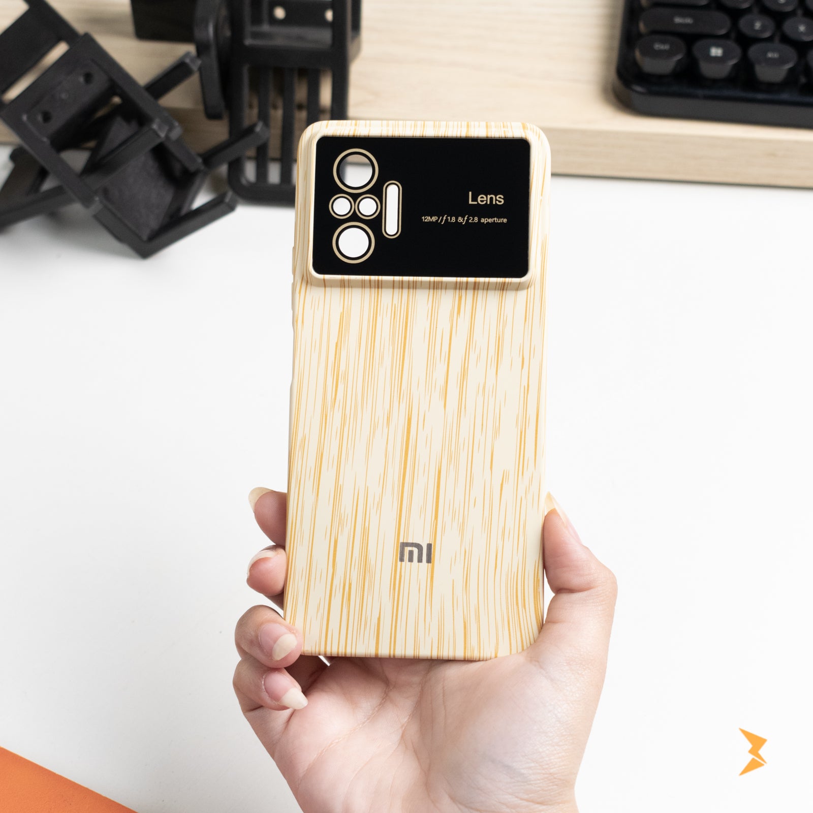 Wooden Silicone Case Redmi Note 10 Pro