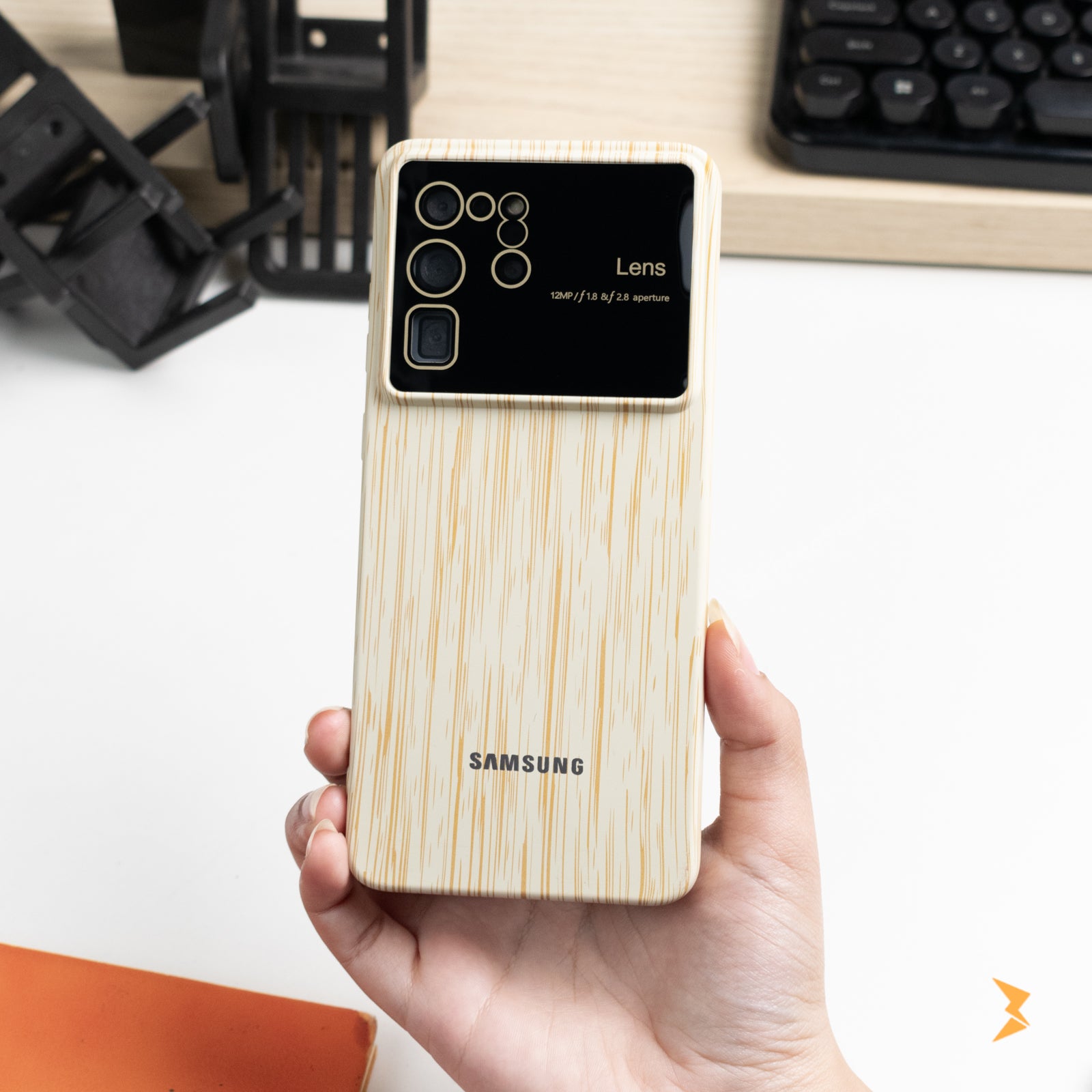 Wooden Silicone Case Samsung S20 Ultra