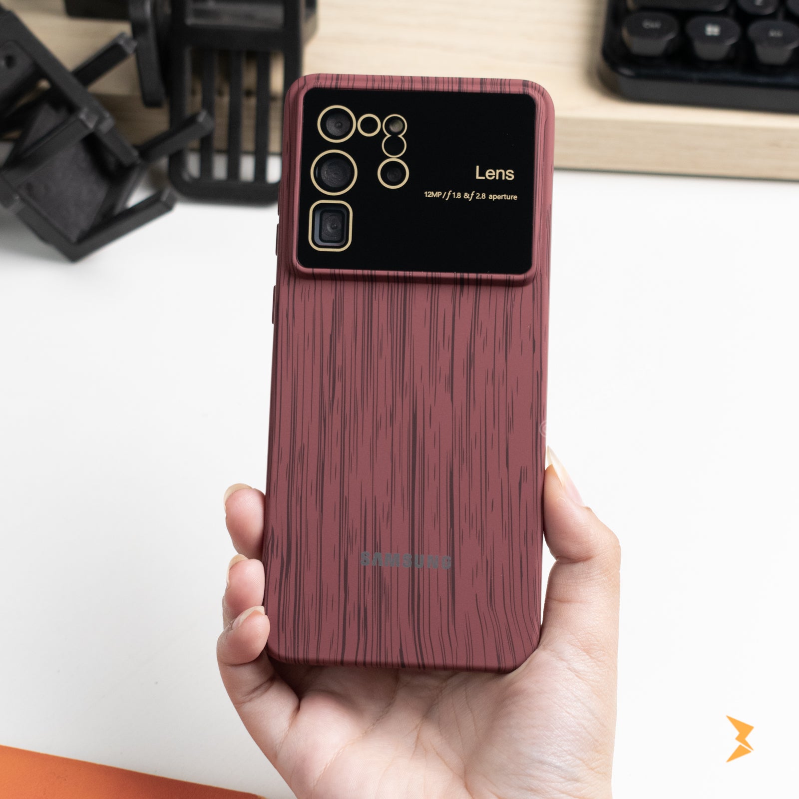 Wooden Silicone Case Samsung S20 Ultra