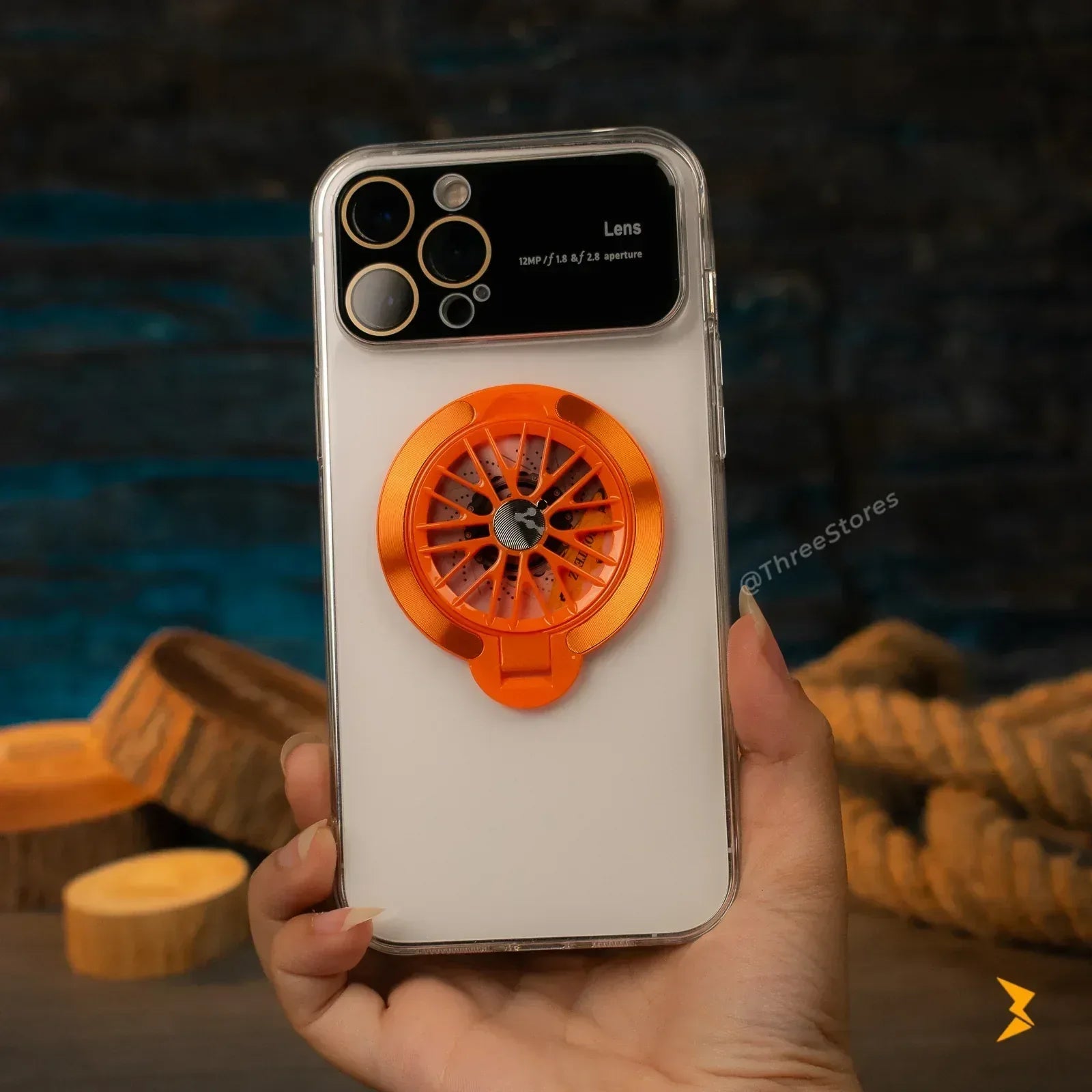 Gyroscope Transparent Case iPhone 12 Pro Max - Three