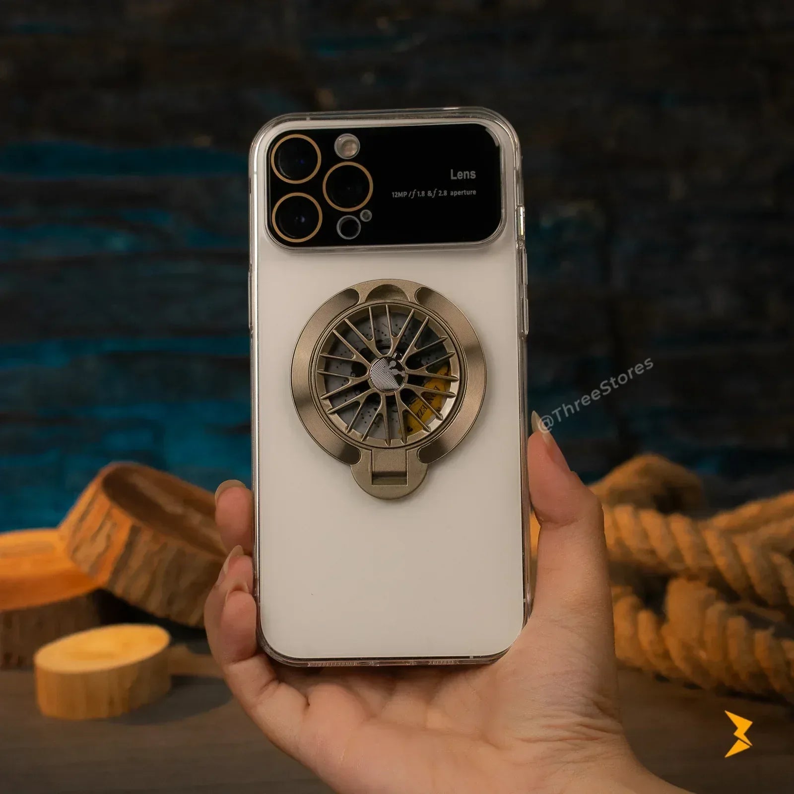 Gyroscope Transparent Case iPhone 15 Pro Max - Three