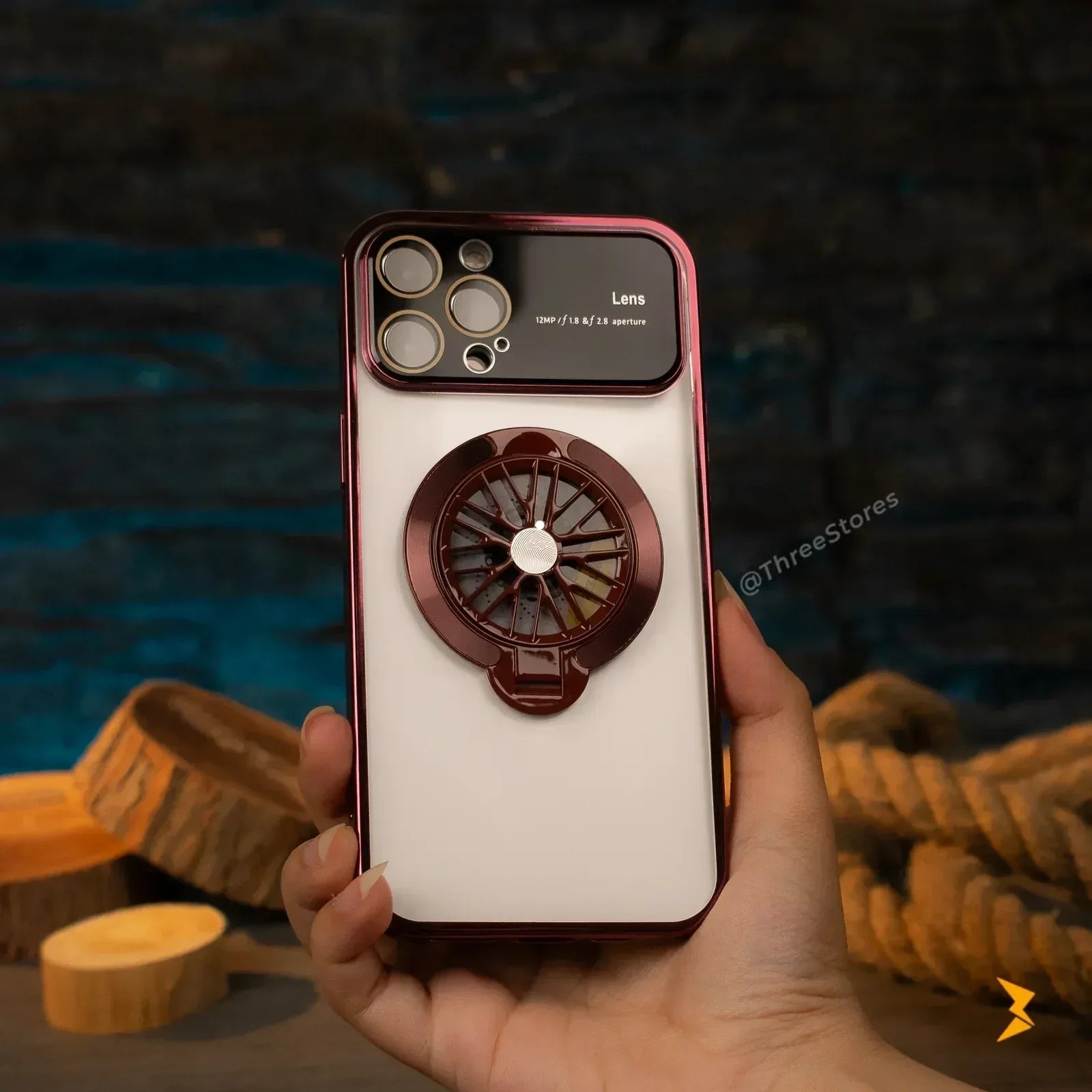 Gyroscope Transparent Case iPhone 15 Pro Max - Three