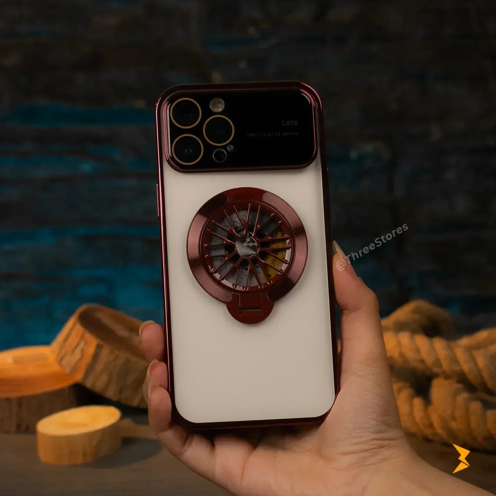 Gyroscope Transparent Case iPhone 15 Pro Max - Three