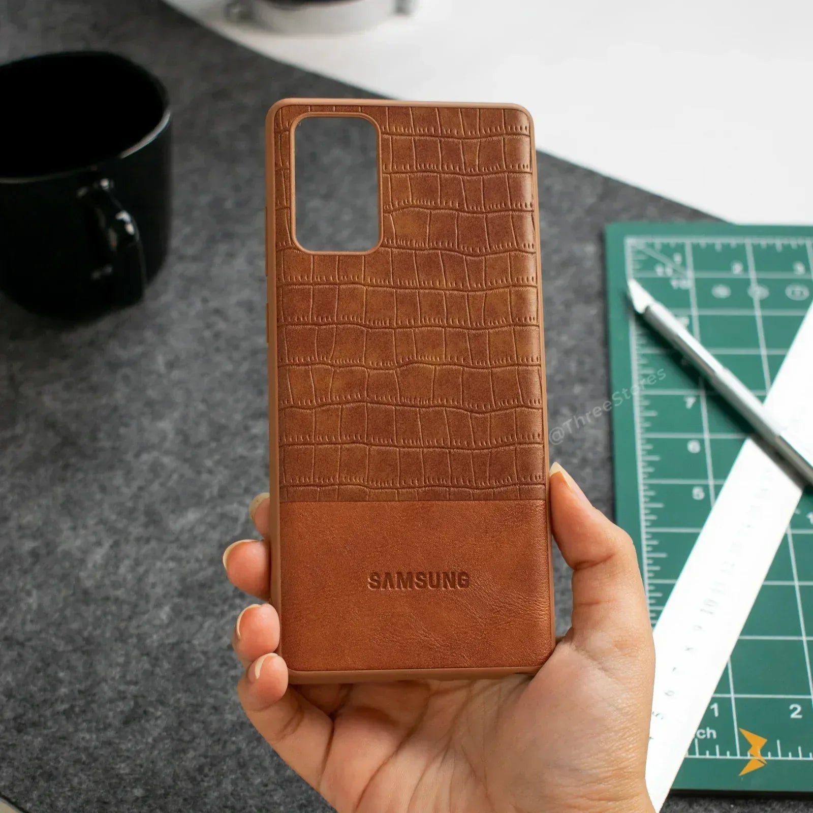 Comfort Leather Case Samsung Note 20 - Three