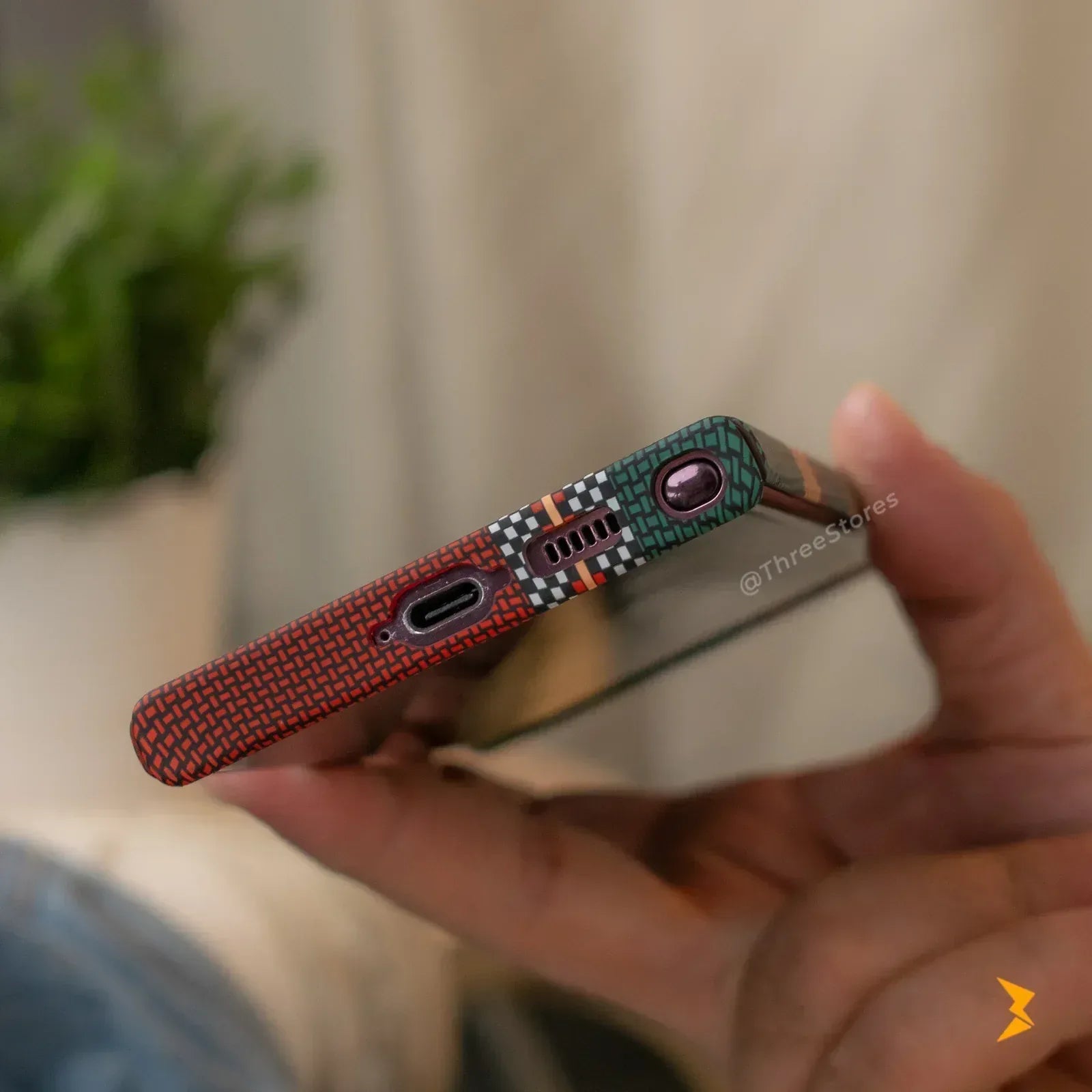 Warm Flannel Plaid Cloth Case Samsung S23 Ultra - Three