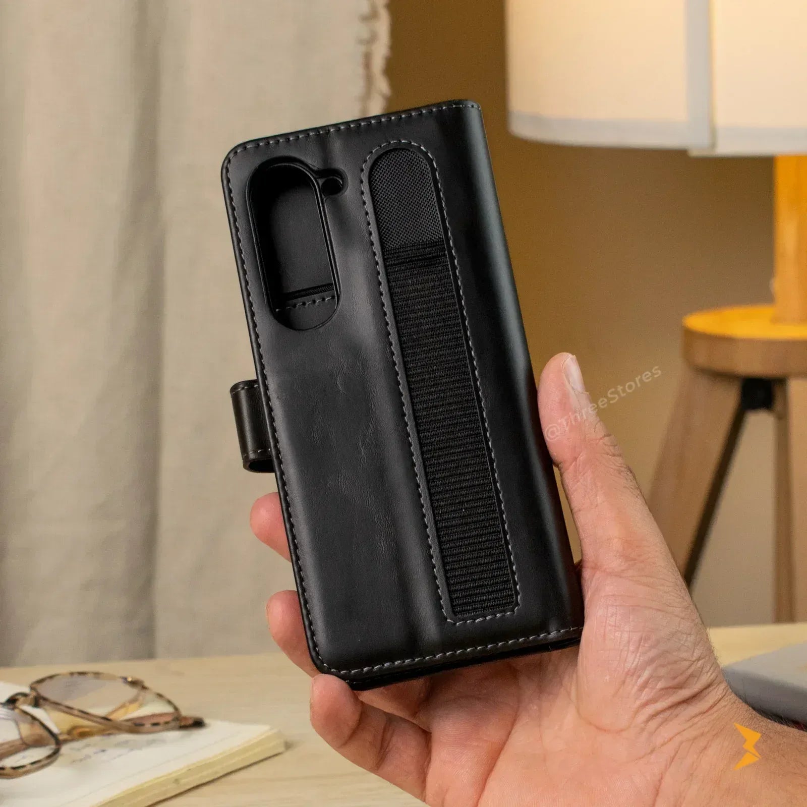 New Puloka Leather Wallet Case Samsung Z Fold 5 - Three