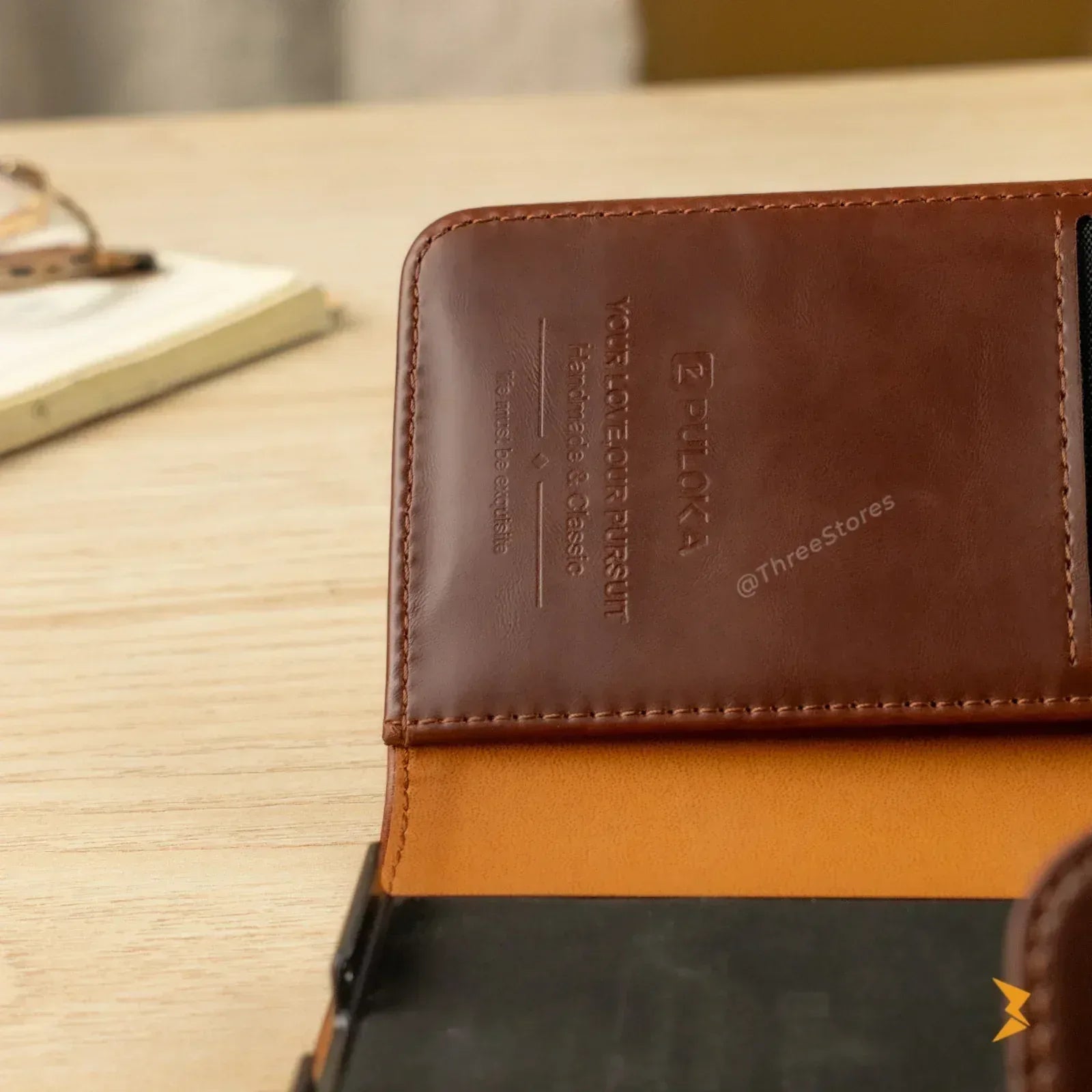 New Puloka Leather Wallet Case Samsung Z Fold 5 - Three