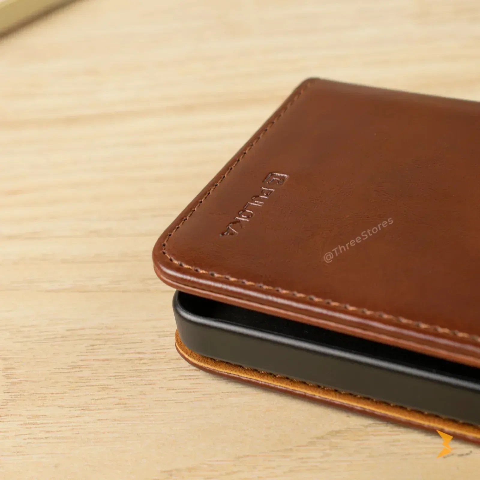 New Puloka Leather Wallet Case Samsung Z Fold 5 - Three