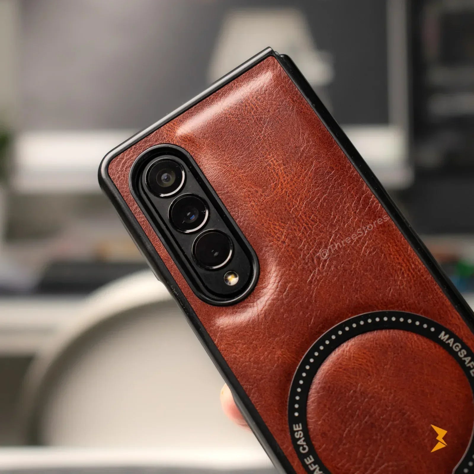 Jual Leather Case Samsung Z Fold 4 - Three