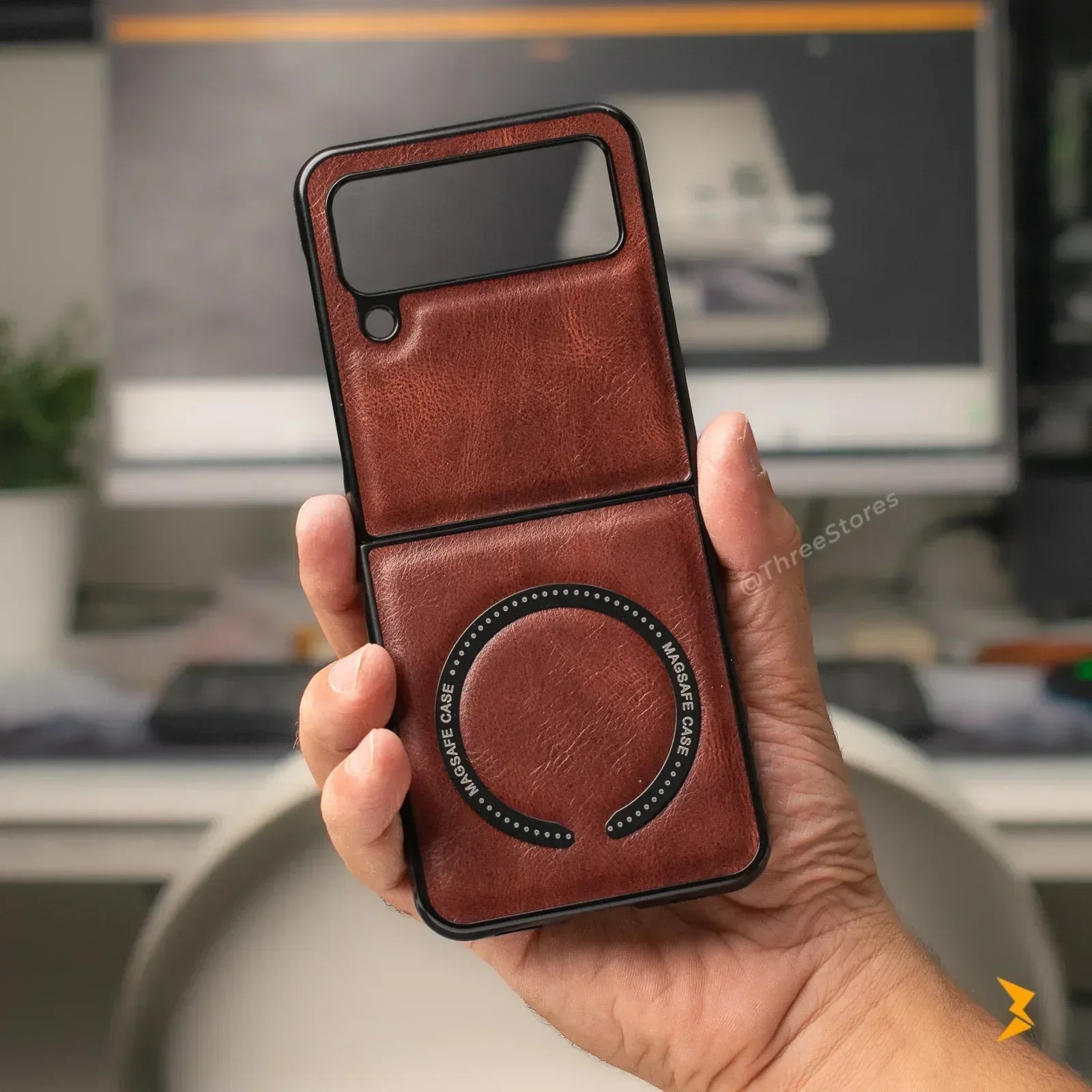 Jual Leather Case Samsung Flip 5 - Three