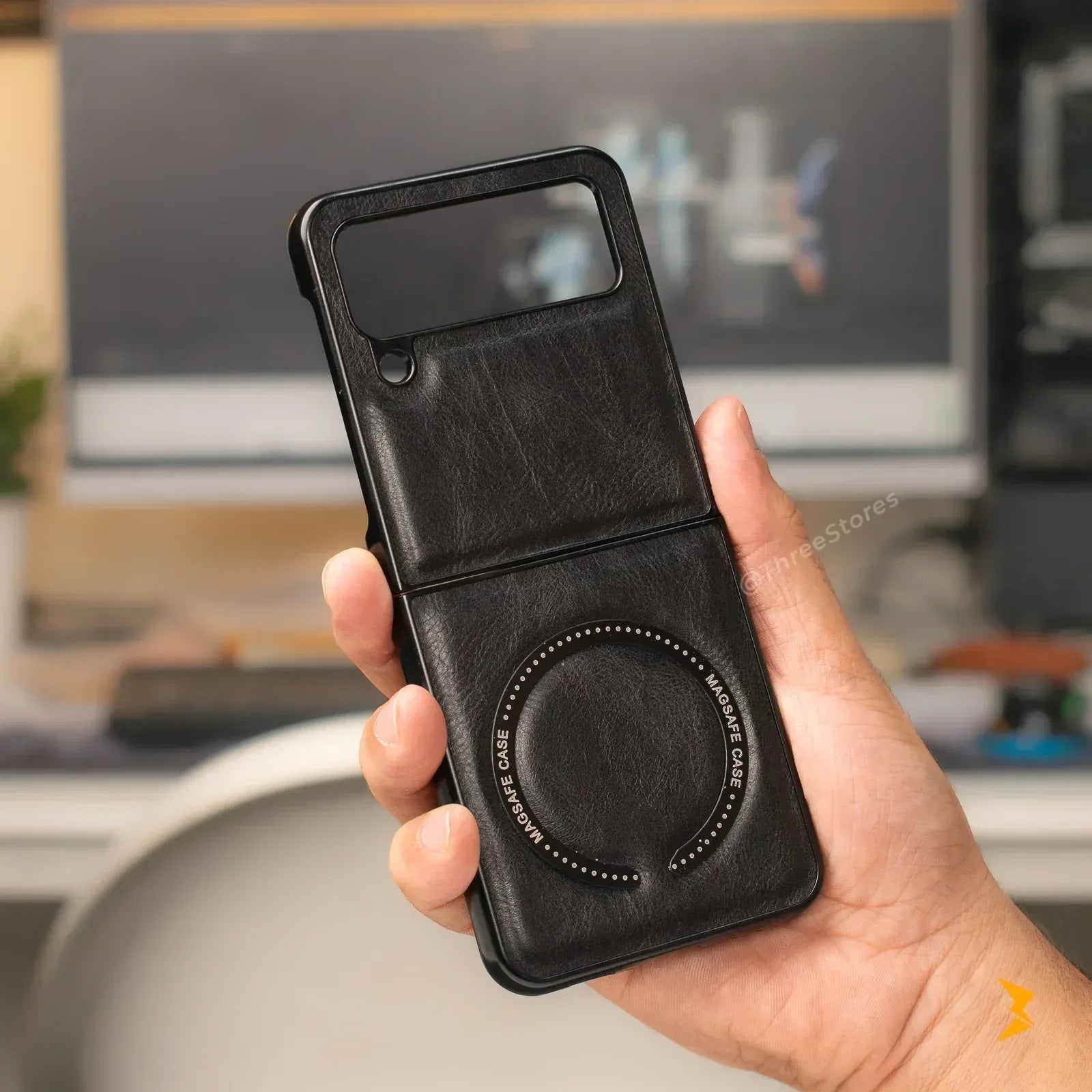 Jual Leather Case Samsung Z Flip 4 - Three