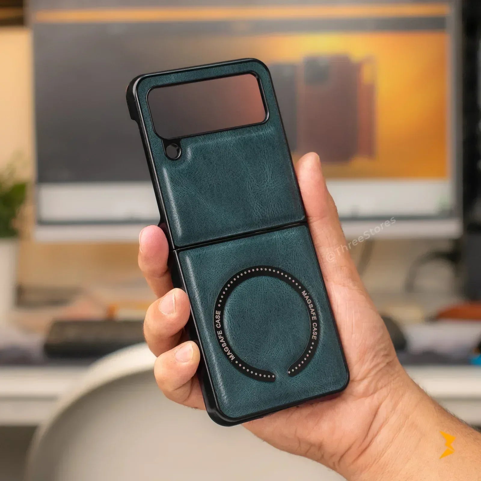 Jual Leather Case Samsung Flip 3 - Three