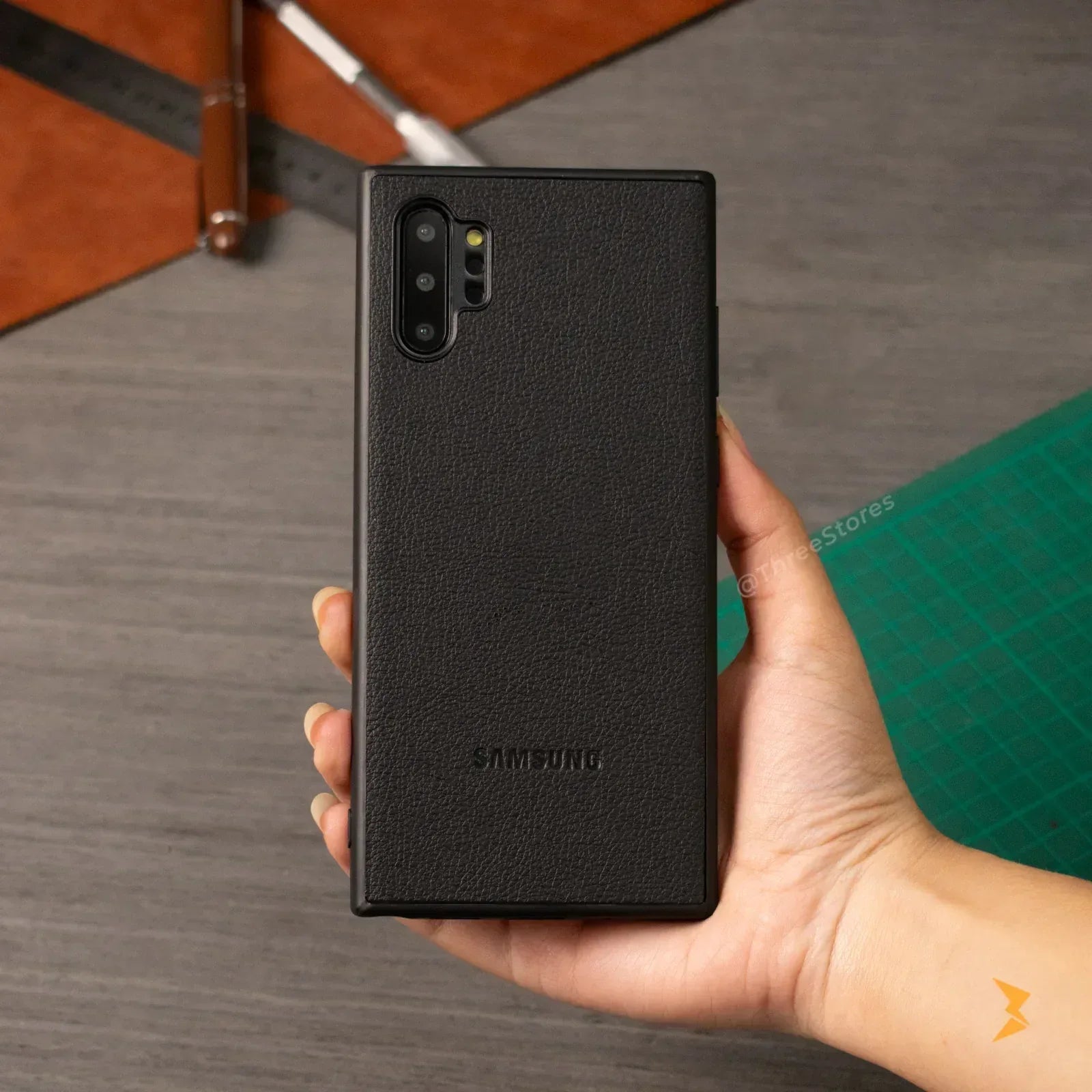 Prestige Leather Case Samsung Note 10 Plus - Three