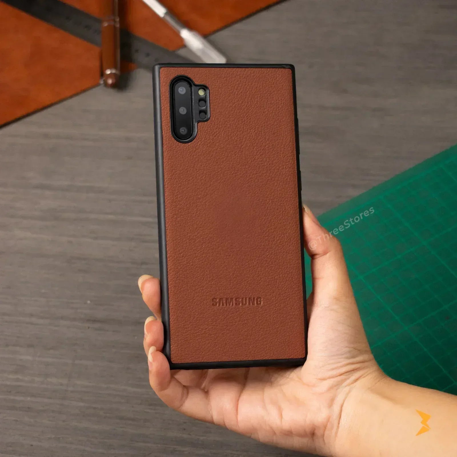 Prestige Leather Case Samsung Note 10 Plus - Three