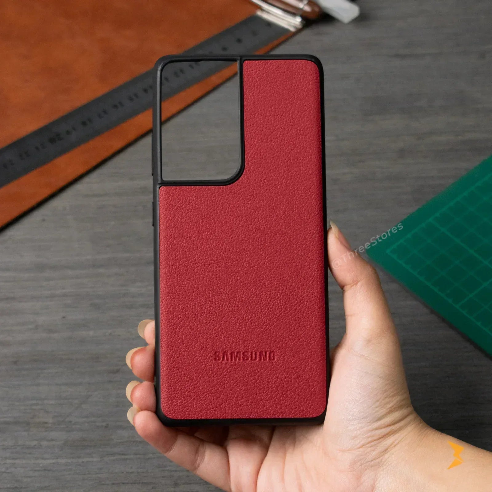 Prestige Leather Case Samsung S21 Ultra - Three