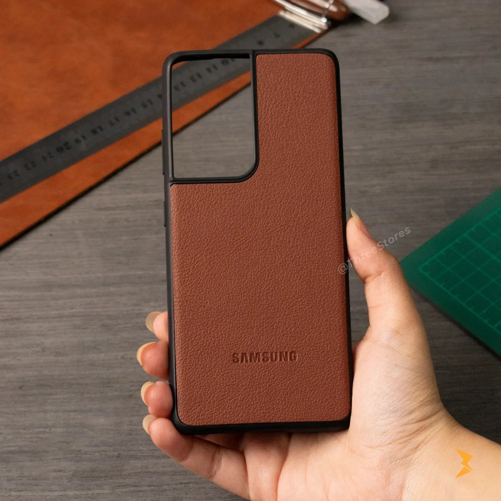 Prestige Leather Case Samsung S21 Ultra - Three