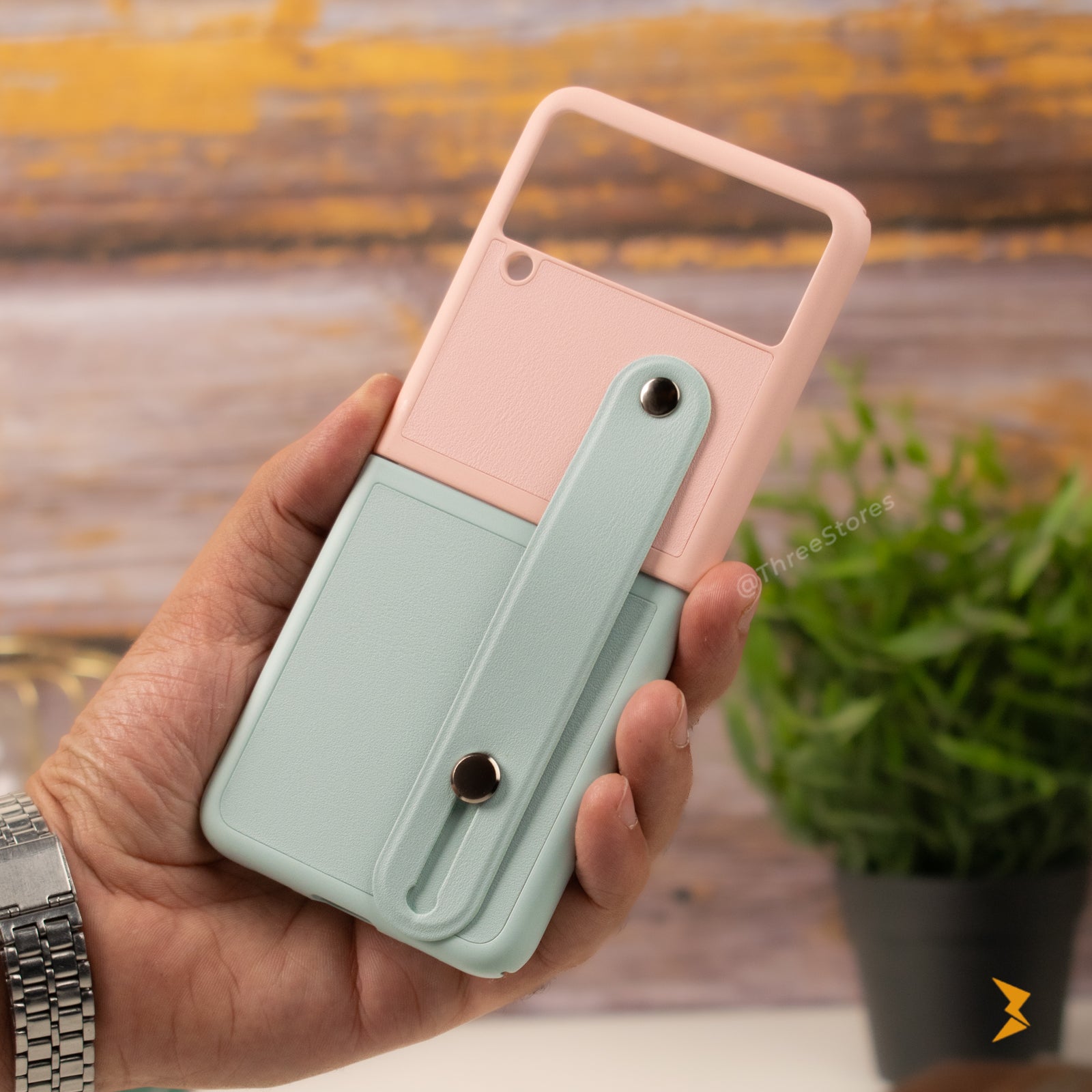 Leather Grip Case Samsung Z Flip 4