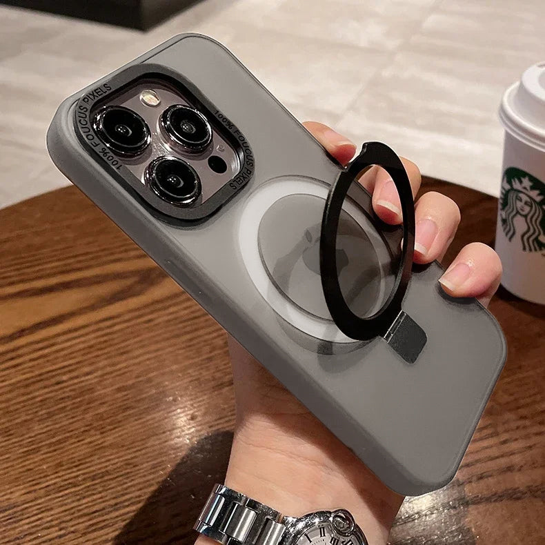 Matte MagSafe Metal Stand Case iPhone 13 Pro Max