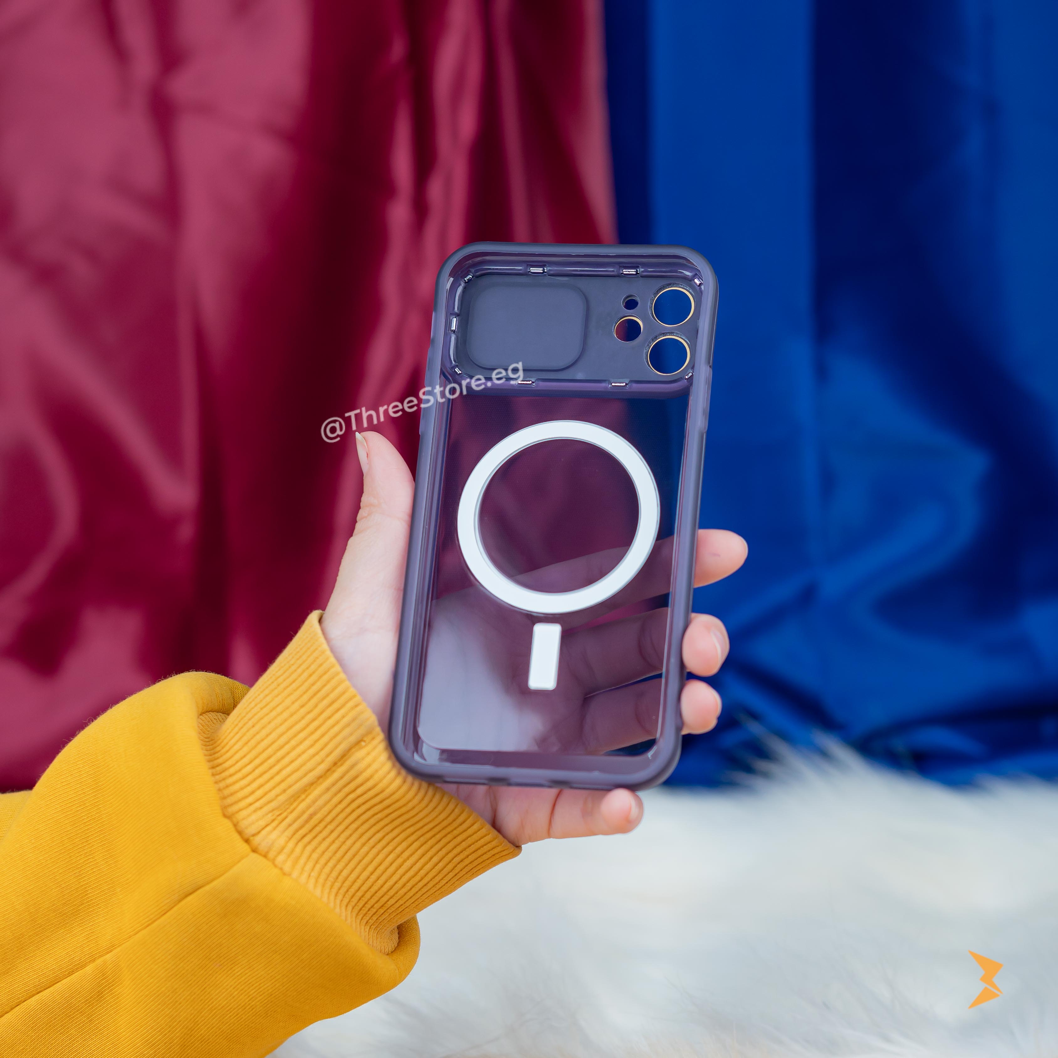 جراب ايفون 11 الجديد مع نافذة شفافة و اللوان رائعة يدعم تقنية