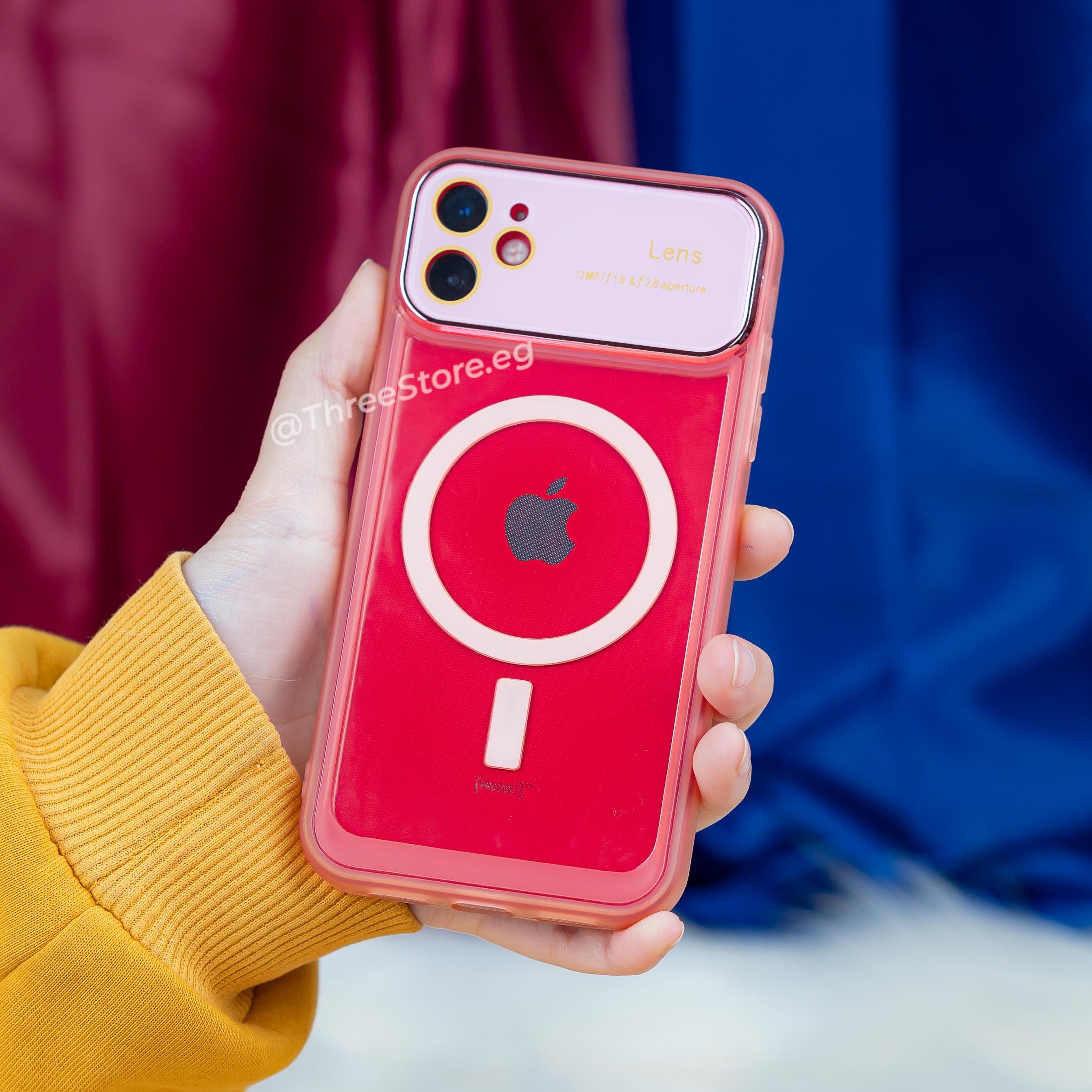 جراب ايفون 11 الجديد مع نافذة شفافة و اللوان رائعة يدعم تقنية