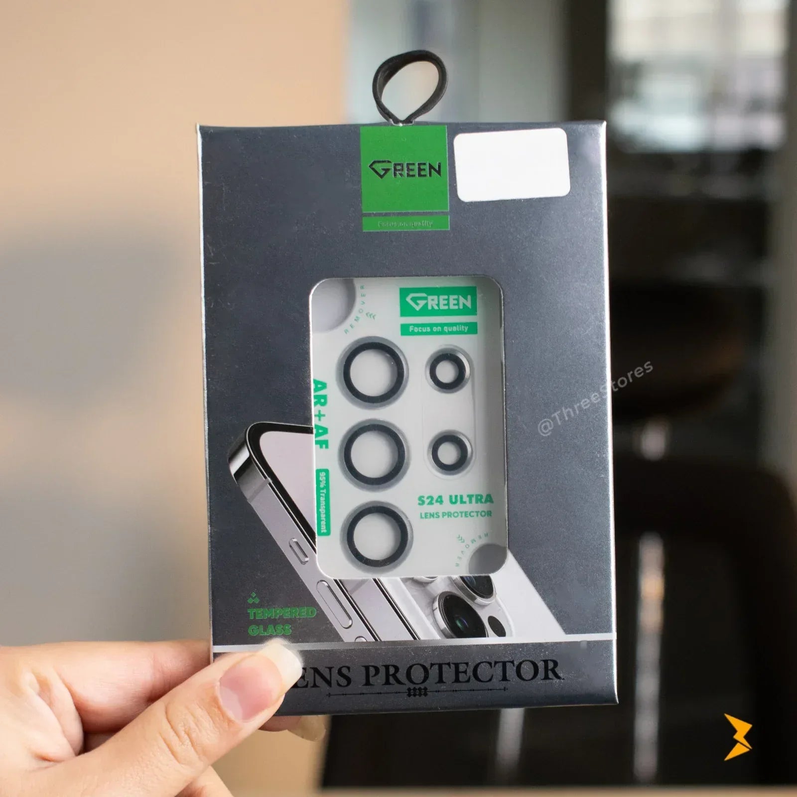 Green Ring Camera Lens Protector Samsung S24 Ultra - Three