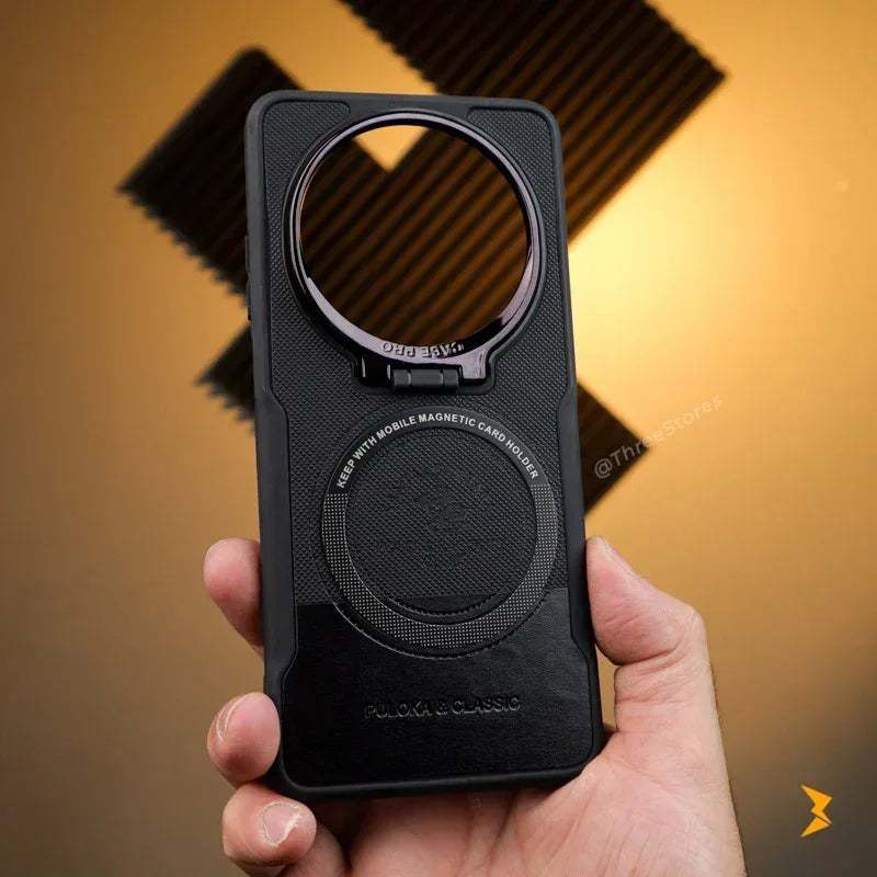 Noval Leather Stand Magsafe Case Oppo Reno 12F - Three