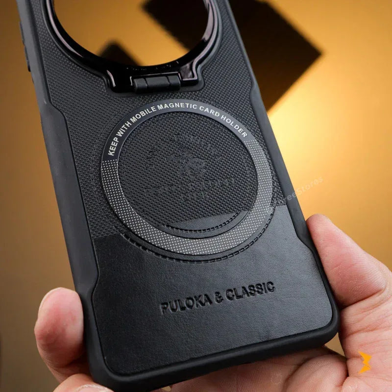 Noval Leather Stand Magsafe Case Oppo Reno 12F - Three