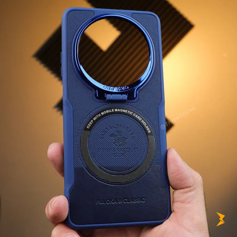 Noval Leather Stand Magsafe Case Oppo Reno 12F - Three