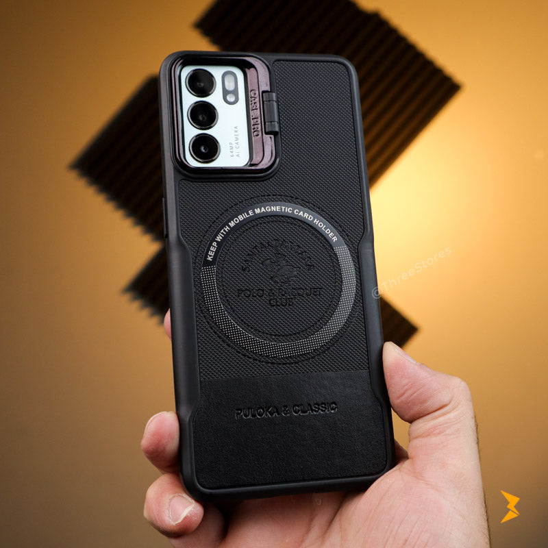 Noval Leather Stand Magsafe Case Oppo Reno 12 / 12 Pro