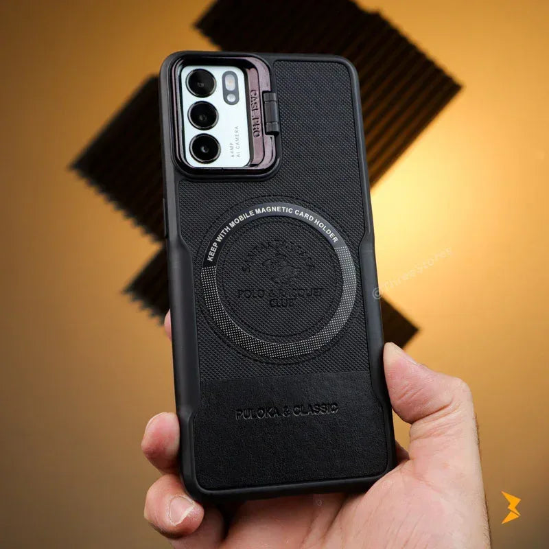 Noval Leather Stand Magsafe Case Oppo Reno 12 / 12 Pro - Three