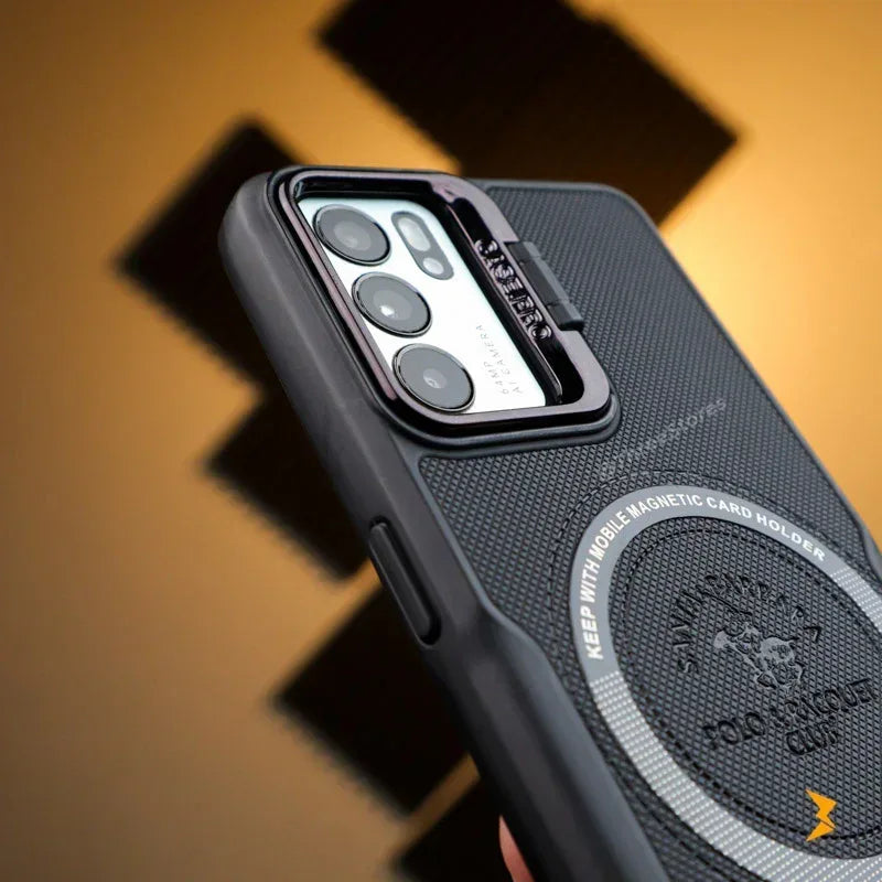 Noval Leather Stand Magsafe Case Oppo Reno 12 / 12 Pro - Three