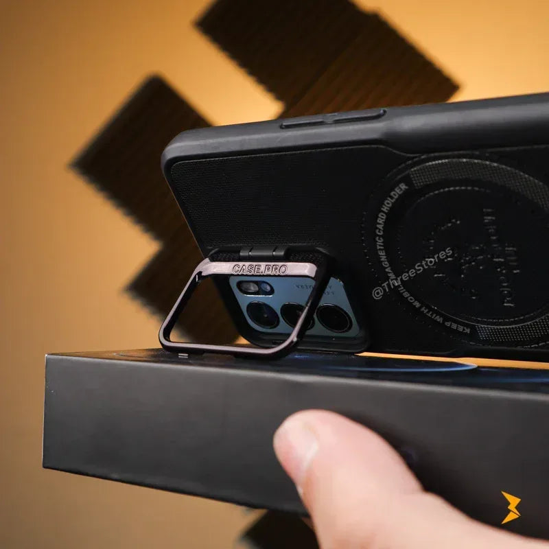 Noval Leather Stand Magsafe Case Oppo Reno 12 / 12 Pro - Three