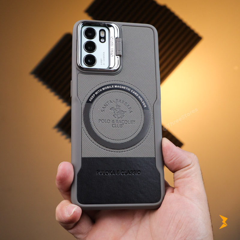 Noval Leather Stand Magsafe Case Oppo Reno 12 / 12 Pro