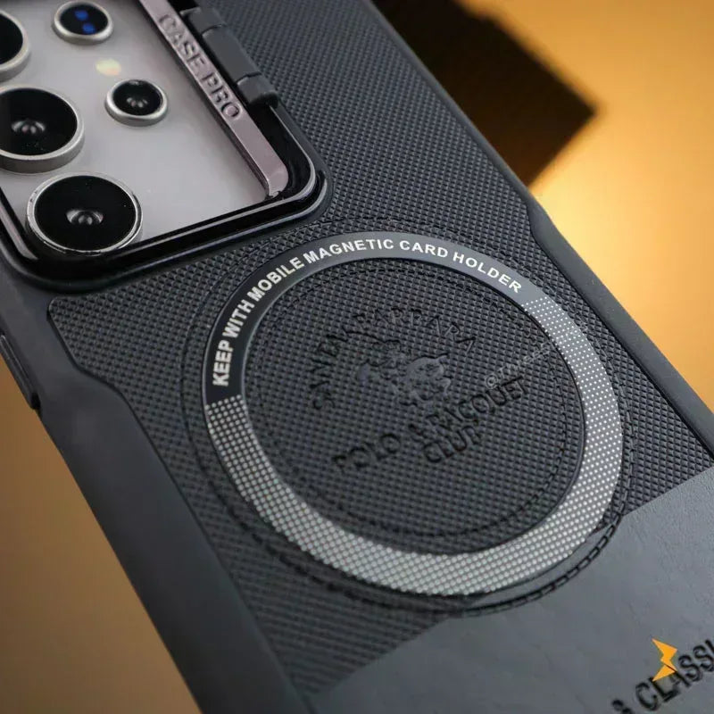 Noval Leather Stand Magsafe Case Samsung S25 Ultra - Three