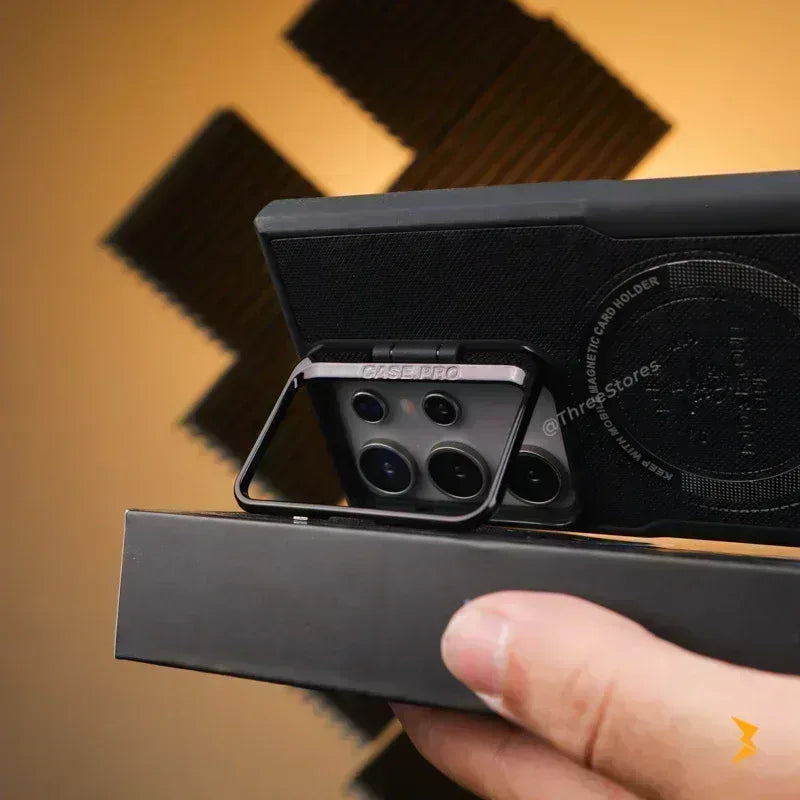 Noval Leather Stand Magsafe Case Samsung S25 Ultra - Three