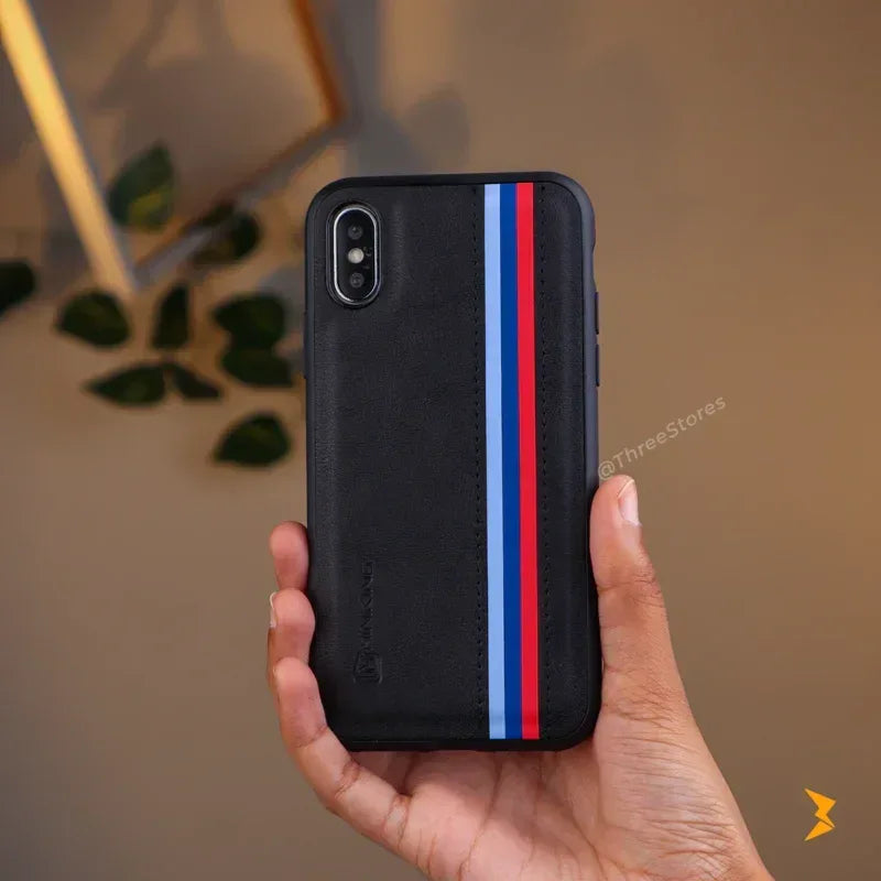 Minking Flag Leather Case iPhone X - Three