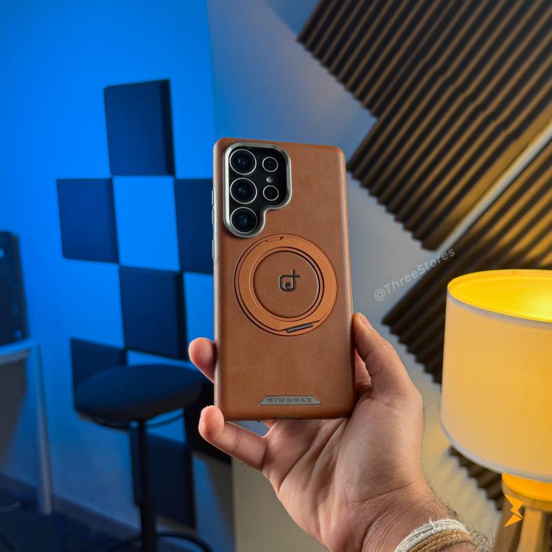 Ruime Leather Magsafe Stand Case Samsung S25 Ultra