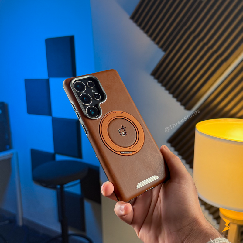 Ruime Leather Magsafe Stand Case Samsung S25 Ultra