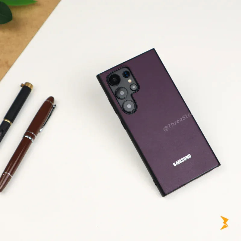 Slim Leather Case Samsung S22 Ultra - Three