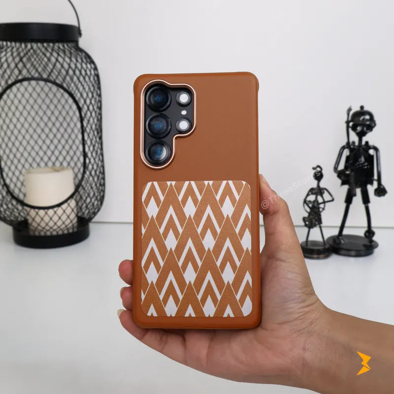 Chevron Leather Magsafe Case Samsung S25 Ultra